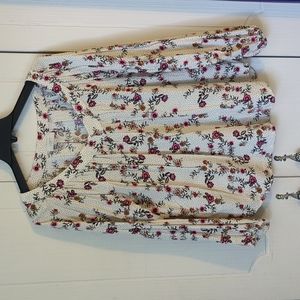 Long Sleeve flower print blouse